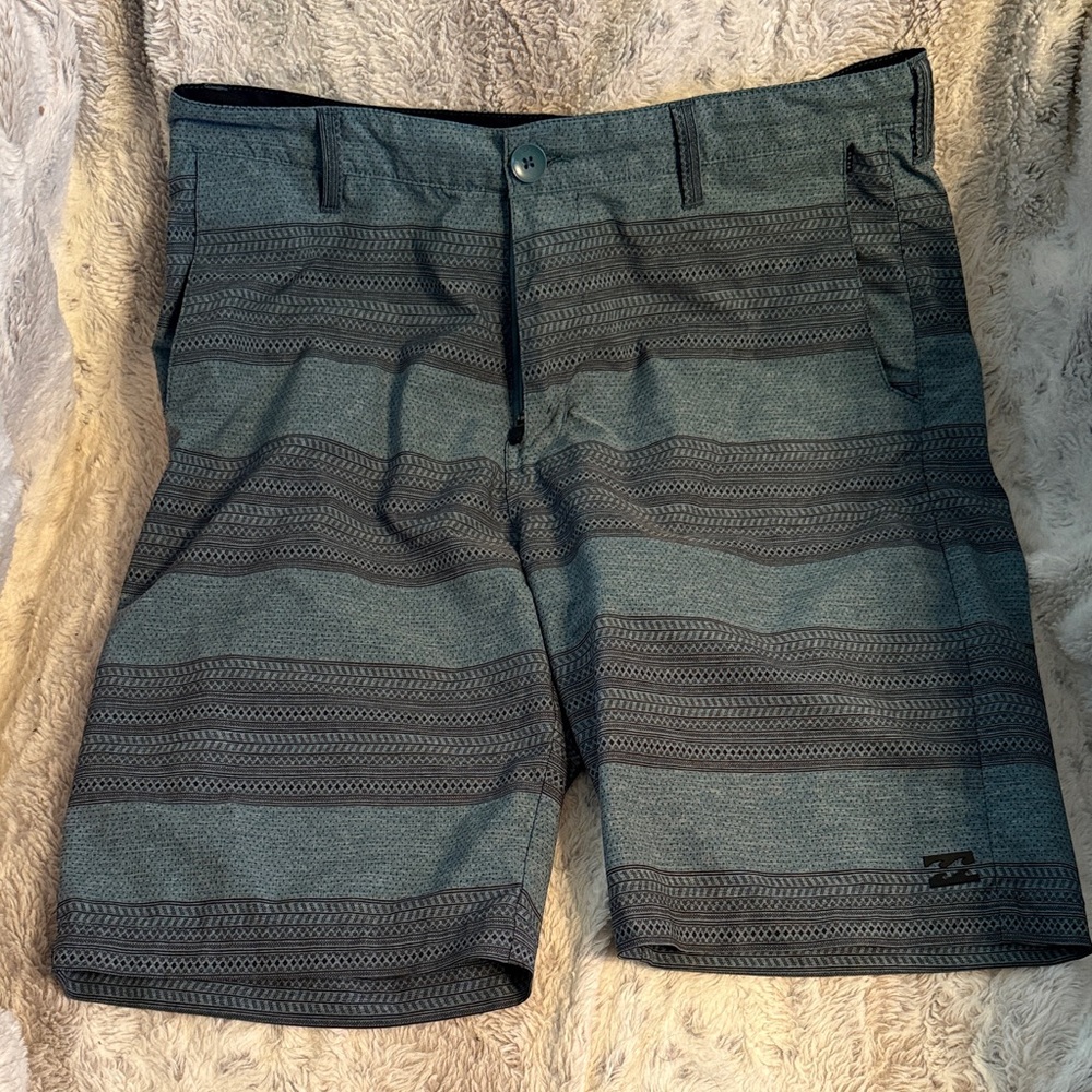 Billabong Green and Gray Hybrid Shorts